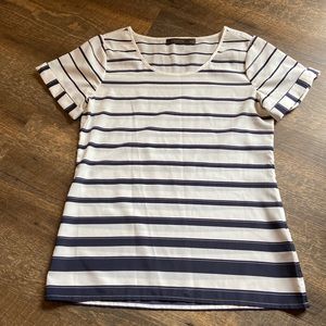 The Limited Top Blue and White